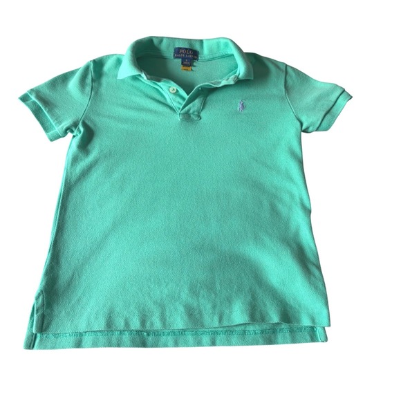 Two Polo Ralph Lauren Little Boys Short Sleeve Polo Shirt Mint Blue Size 5 - Picture 4 of 9